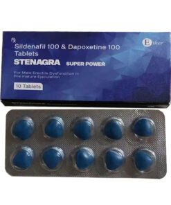 藍鑽超級偉哥威而鋼雙效片 Stenagra super power Sildenafil 100 & Dapoxetine 100 Tablets 10粒/盒 香港現貨正品